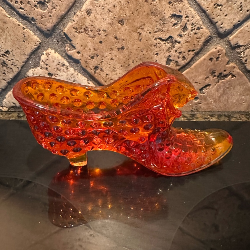 Fenton Hobnail glass slipper antique vintage - Picture 4 of 6